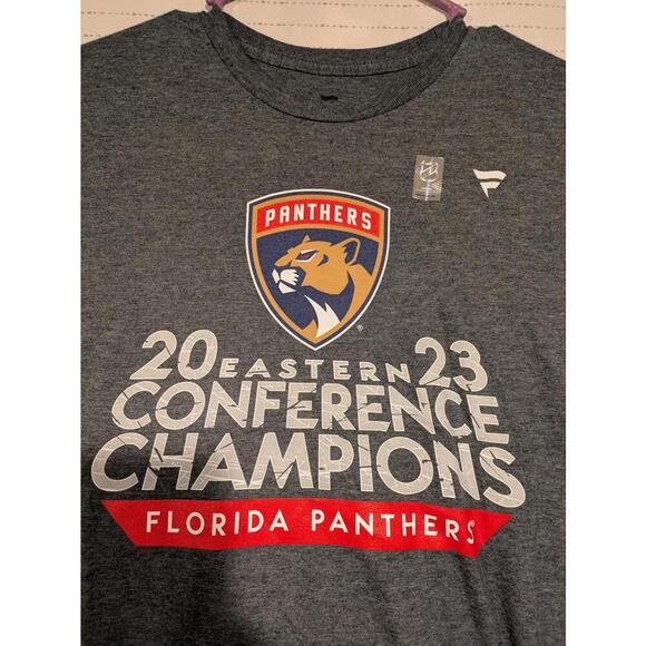 Florida Panthers 2023 Eastern Conference Champions T-Shirt Fanatics Mens Medium - Picture 2 of 6